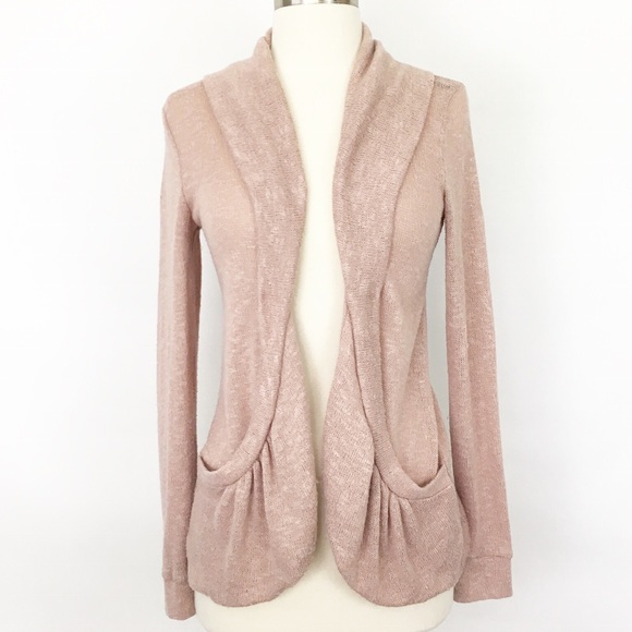 Forever 21 Sweaters - forever 21 | blush open front big pockets cardigan